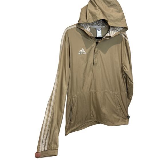 Adidas Tango Gold Windbreaker Running Training Athletic Jacket/Hooded Pullover - Picture 2 of 7